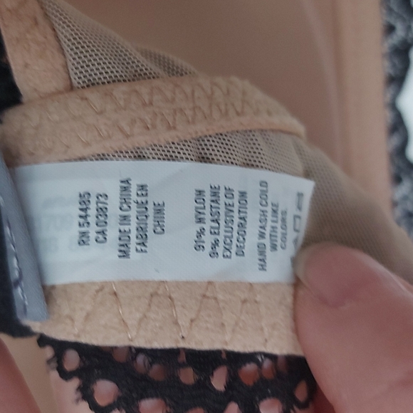 2 for $25 ✨NWT Aerie Wireless Black/Beige Lace Racer Back Bra Size 34B - Picture 4 of 4